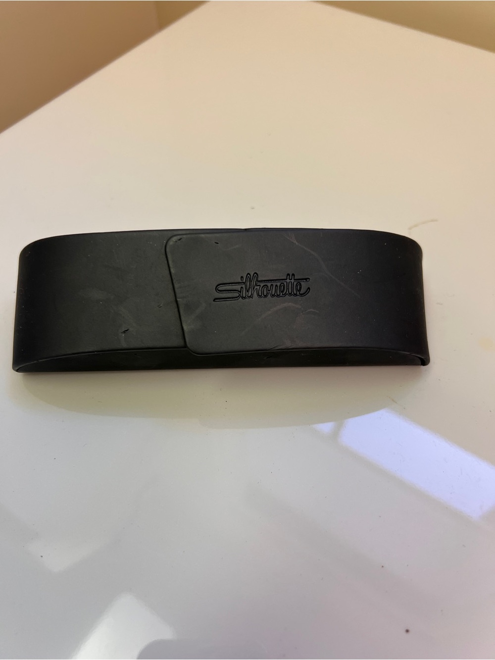 Silhouette Black Slim Folding Eyeglass Case Only